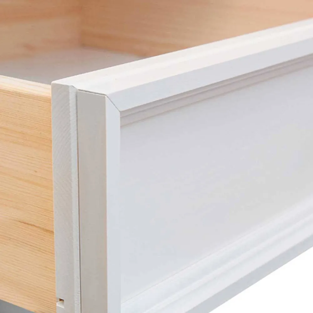 Wohnen Highboards<Landhaus Highboard in Weiß und Nussbaum Braun - Manipur