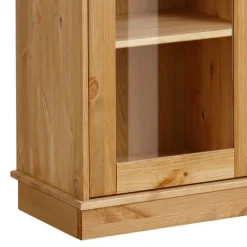 Wohnen Highboards|Vitrinen<Landhaus Highboard Vitrine aus Kiefer - Goro