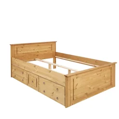 Wohnen Betten<Landhaus Holzbett & Nachttische - Imressa (dreiteilig)