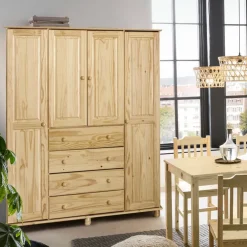 Wohnen Kleiderschränke|Schränke<Landhaus Kleiderschrank aus Kiefernholz - Lajuna