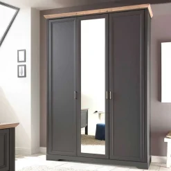 Wohnen Kleiderschränke<Landhaus Kleiderschrank mit Spiegel - Zenuvra