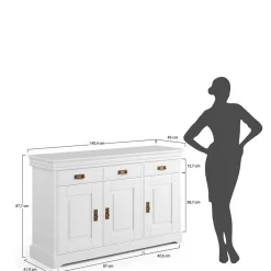 Wohnen Sideboards<Landhaus Kombi-Kommode zweifarbig - Varicano
