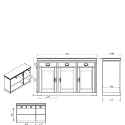 Wohnen Sideboards<Landhaus Kombi-Kommode zweifarbig - Varicano