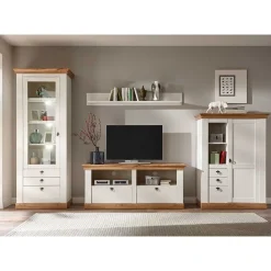 Wohnen Wohnwände<Landhaus Möbel Kombination für Wohnzimmer - Diatara (vierteilig)