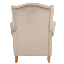 Wohnen Sessel<Landhaus Ohrensessel in Beige und Buche - Passe