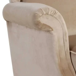 Wohnen Sessel<Landhaus Ohrensessel in Beige und Buche - Passe