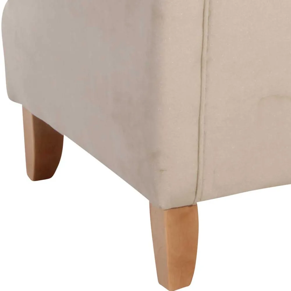 Wohnen Sessel<Landhaus Ohrensessel in Beige und Buche - Passe