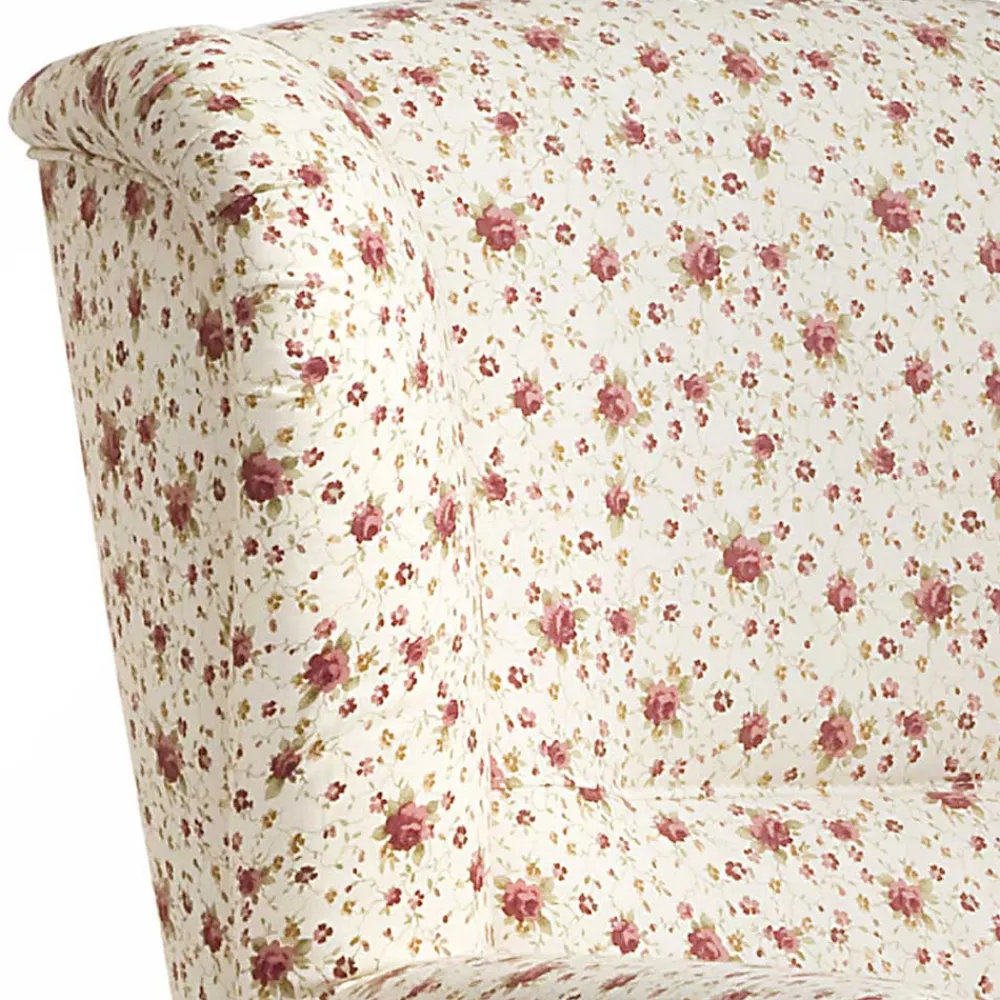 Wohnen Sessel<Landhaus Ohrensessel mit Romantik Blumen Muster - Clean