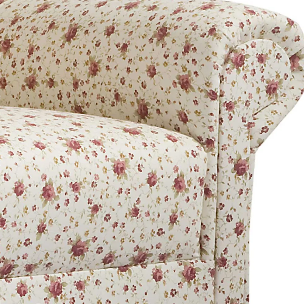 Wohnen Sessel<Landhaus Ohrensessel mit Romantik Blumen Muster - Clean
