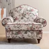 Wohnen Sessel<Landhaus Polstersessel mit Vintage Blumen Flair - Baonga