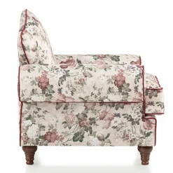 Wohnen Sessel<Landhaus Polstersessel mit Vintage Blumen Flair - Baonga