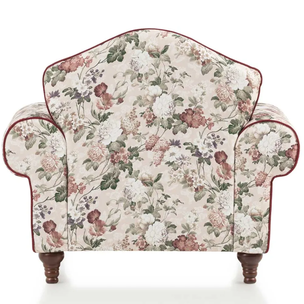 Wohnen Sessel<Landhaus Polstersessel mit Vintage Blumen Flair - Baonga