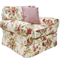 Wohnen Sessel<Landhaus Sessel mit Blumen Muster - Aurelius
