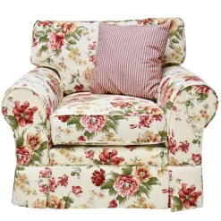 Wohnen Sessel<Landhaus Sessel mit Blumen Muster - Aurelius