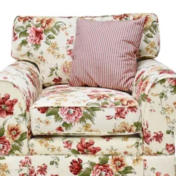 Wohnen Sessel<Landhaus Sessel mit Blumen Muster - Aurelius