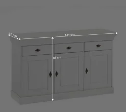 Wohnen Sideboards<Landhaus Sideboard Cempino in Grau