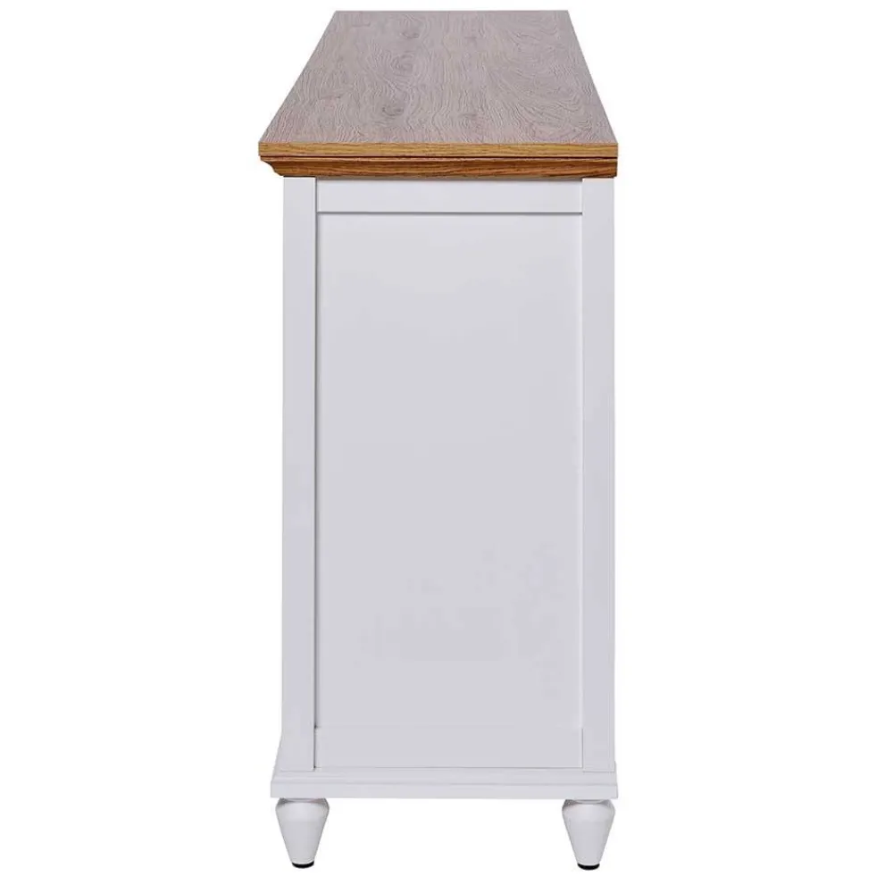 Wohnen Sideboards<Landhaus Sideboard in Weiß und Eiche - Smaly