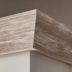 Wohnen Lowboards<Landhaus TV Board in Weiß & Pinie Shabby Nedita 156 cm breit