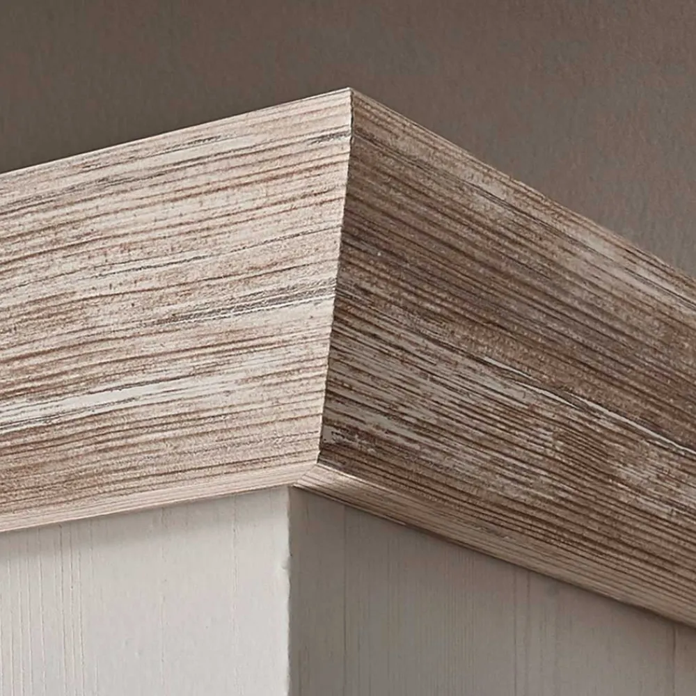 Wohnen Lowboards<Landhaus TV Board in Weiß & Pinie Shabby Nedita 156 cm breit