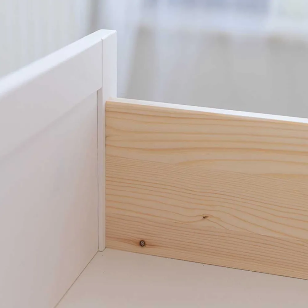 Wohnen Tv & Hifi-Möbel|Lowboards<Landhaus TV Board in Weiß & Kiefer Natur - Saluts