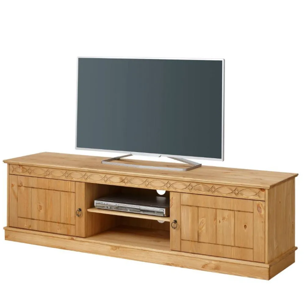 Wohnen Tv & Hifi-Möbel|Lowboards<Landhaus TV Lowboard aus Kiefer Massivholz - Goro