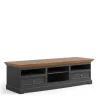Wohnen Tv & Hifi-Möbel|Lowboards<Landhaus TV Lowboard in Grau und Eiche - Witenga