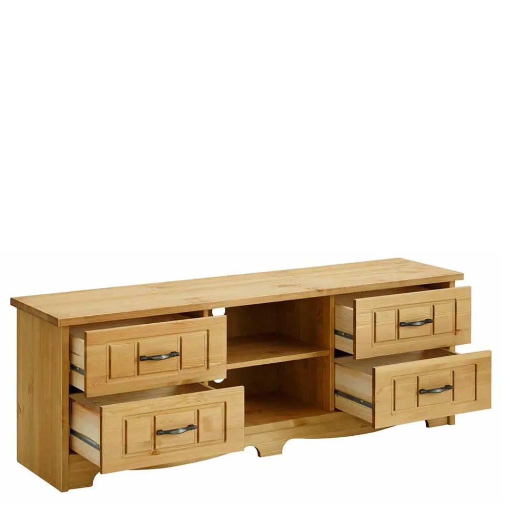Wohnen Tv & Hifi-Möbel|Lowboards<Landhaus TV Möbel aus Kiefer Massivholz - Vanpos