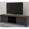 Wohnen Tv & Hifi-Möbel|Lowboards<Landhaus TV-Board in Dunkelgrau - Mivaldana