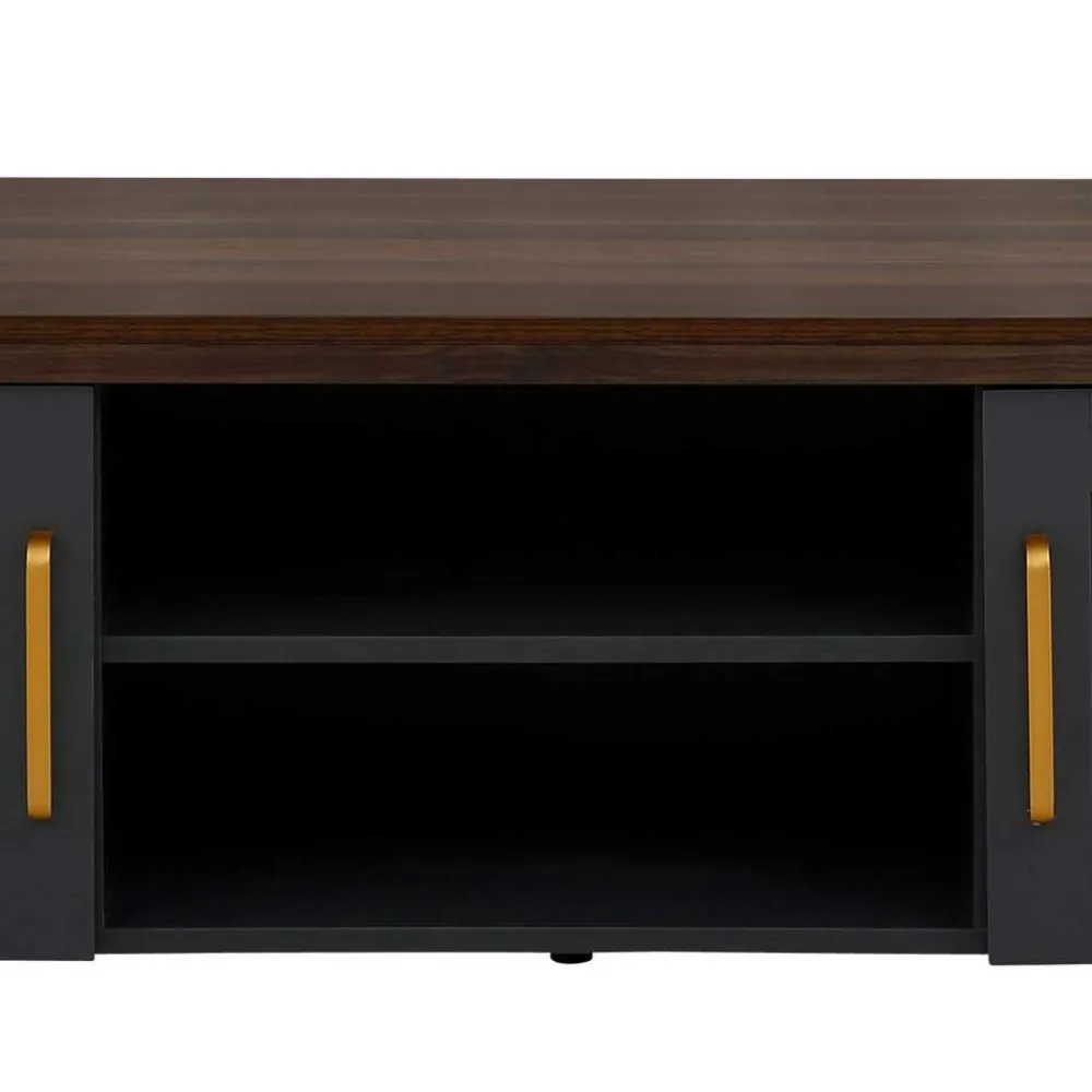 Wohnen Tv & Hifi-Möbel|Lowboards<Landhaus TV-Board in Dunkelgrau - Mivaldana