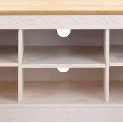 Wohnen Tv & Hifi-Möbel|Lowboards<Landhaus TV-Board in Weiß und Kiefer Honig - Zentra
