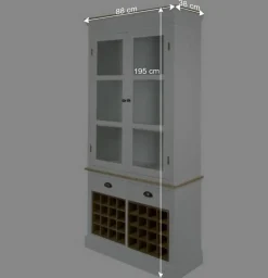 Wohnen Vitrinen|Schränke<Landhaus Vitrine Calavon in Weiß