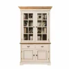 Wohnen Vitrinen|Schränke<Landhaus Vitrine in Creme Weiß - Helsing