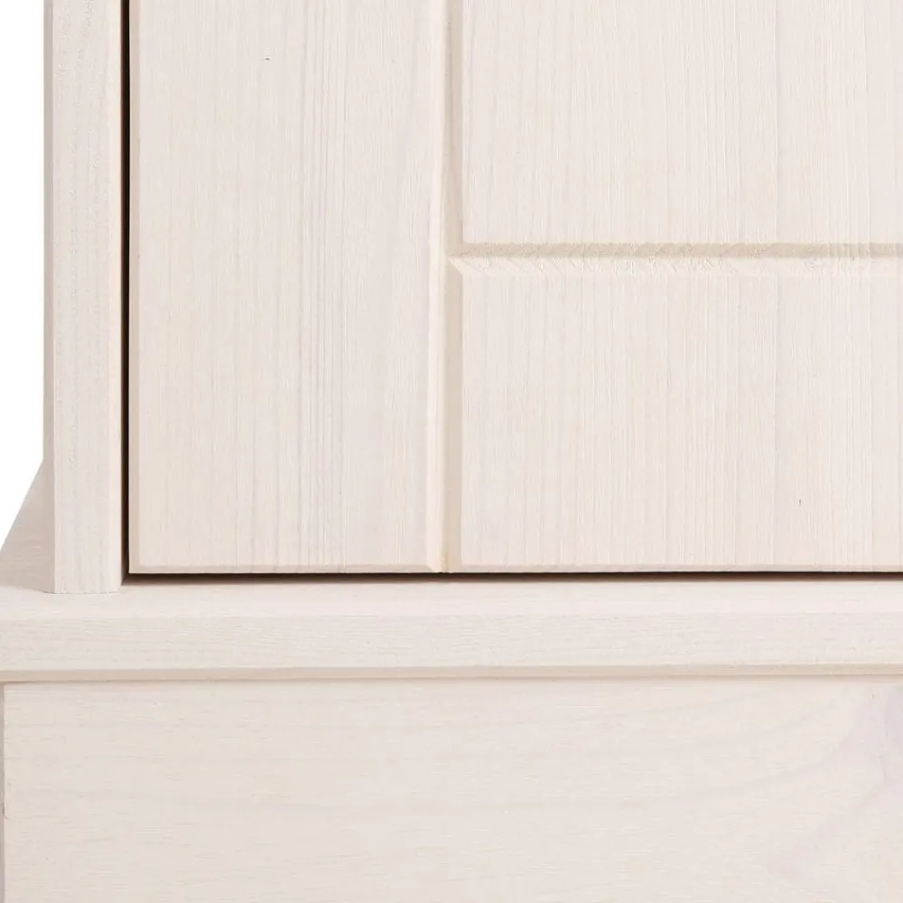 Wohnen Highboards|Vitrinen<Landhaus Vitrine in Weiß und Kiefer Honig - Zentra