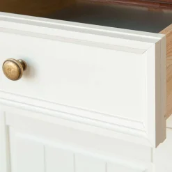 Wohnen Sideboards<Landhausanrichte in Weiß und Nussbaum - Manipur