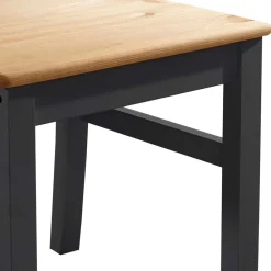 Wohnen Stühle<Landhausstuhl aus Holz in Grau & Eichefarben - Ustricia
