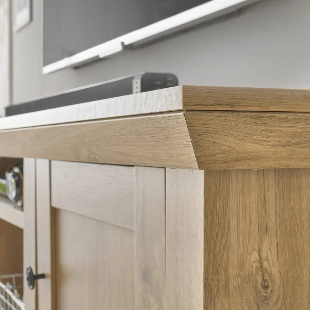 Wohnen Tv & Hifi-Möbel|Lowboards<Landhaus-TV-Board in Eiche Gold - Hengas