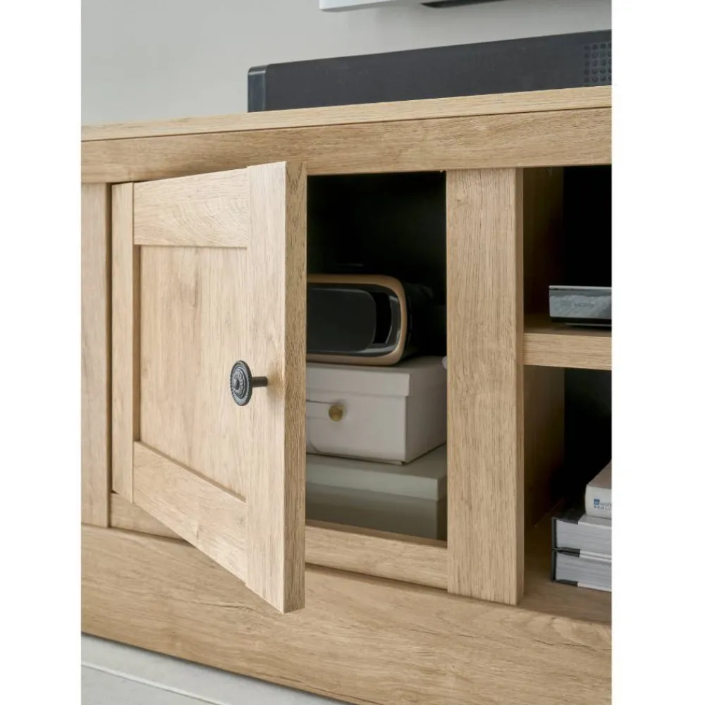 Wohnen Tv & Hifi-Möbel|Lowboards<Landhaus-TV-Board in Eiche Gold - Hengas