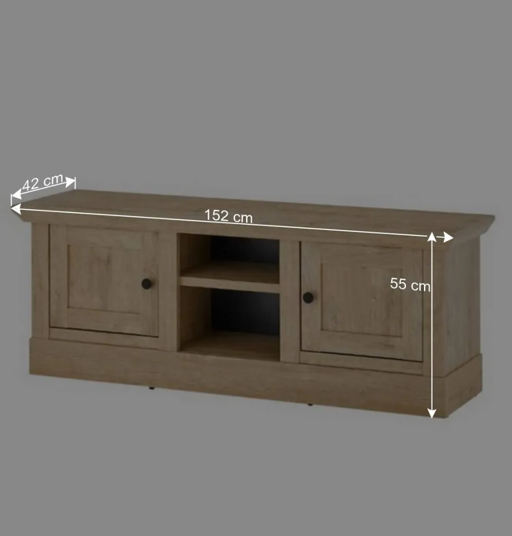 Wohnen Tv & Hifi-Möbel|Lowboards<Landhaus-TV-Board in Eiche Gold - Hengas