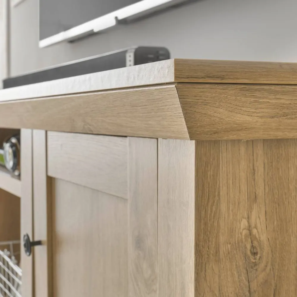 Wohnen Tv & Hifi-Möbel|Lowboards<Landhaus-TV-Lowboard in Eiche Gold - Hengas