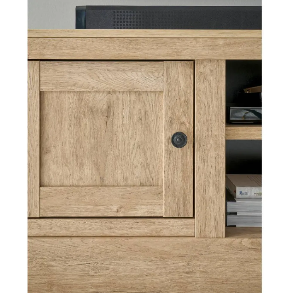 Wohnen Tv & Hifi-Möbel|Lowboards<Landhaus-TV-Lowboard in Eiche Gold - Hengas