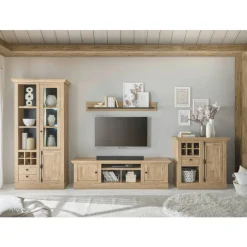 Wohnen Wohnwände<Landhaus-Wohnwand Set - Hengas (vierteilig)
