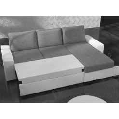 Wohnen Sofas<L-Design Schlafcouch in Beigegrau und Schwarz - Rosch