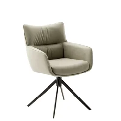 Wohnen Stühle<Leder Esstischstühle in Creme - drehbar - Klimaca (2er Set)