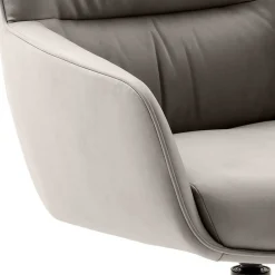 Wohnen Stühle<Leder Esstischstühle in Creme - drehbar - Klimaca (2er Set)
