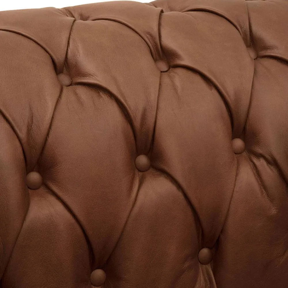 Wohnen Sitzgruppe<Leder Polstergarnitur Chesterfield - Gonron (dreiteilig)