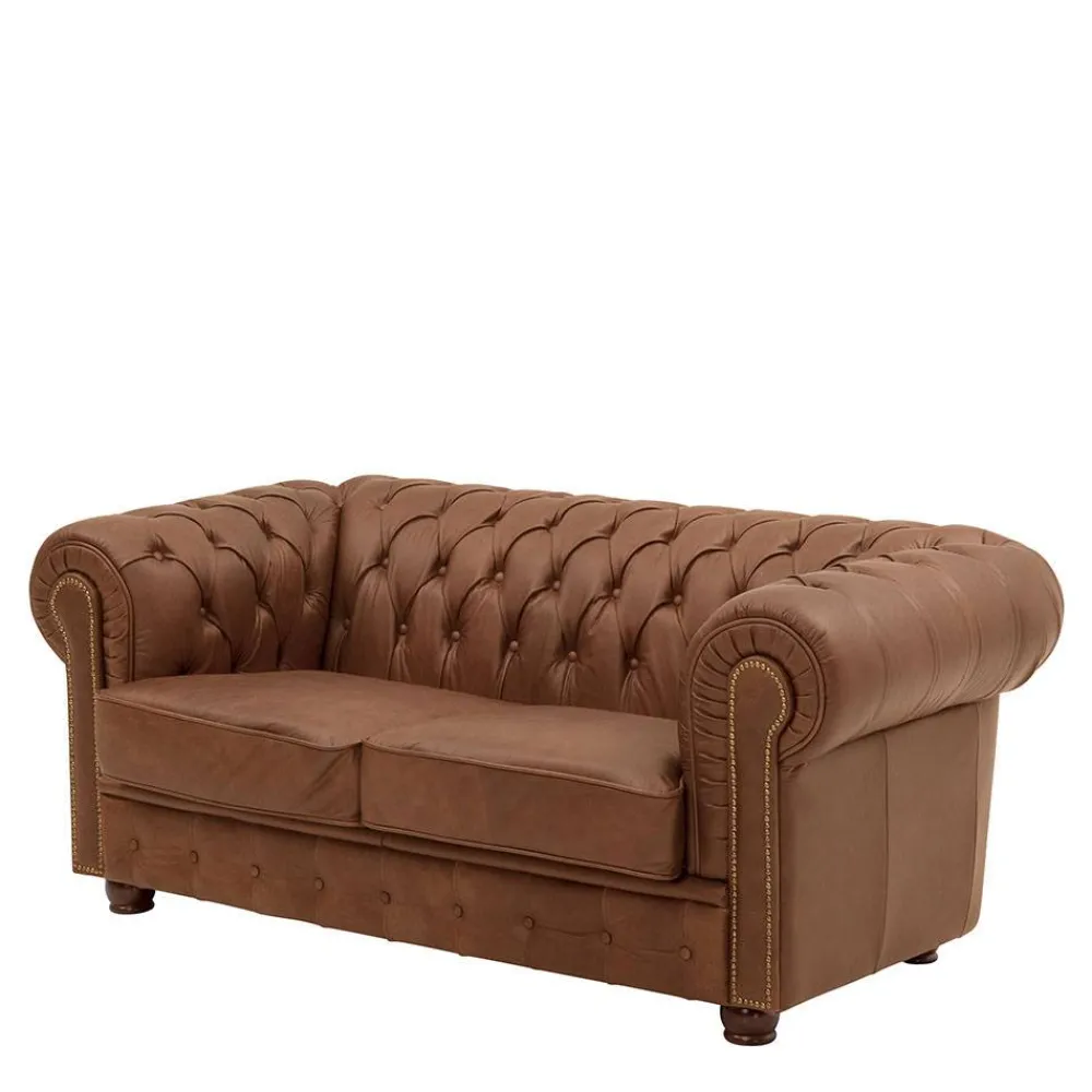 Wohnen Sitzgruppe<Leder Polstergarnitur Chesterfield - Gonron (dreiteilig)