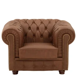Wohnen Sitzgruppe<Leder Polstergarnitur Chesterfield - Gonron (dreiteilig)