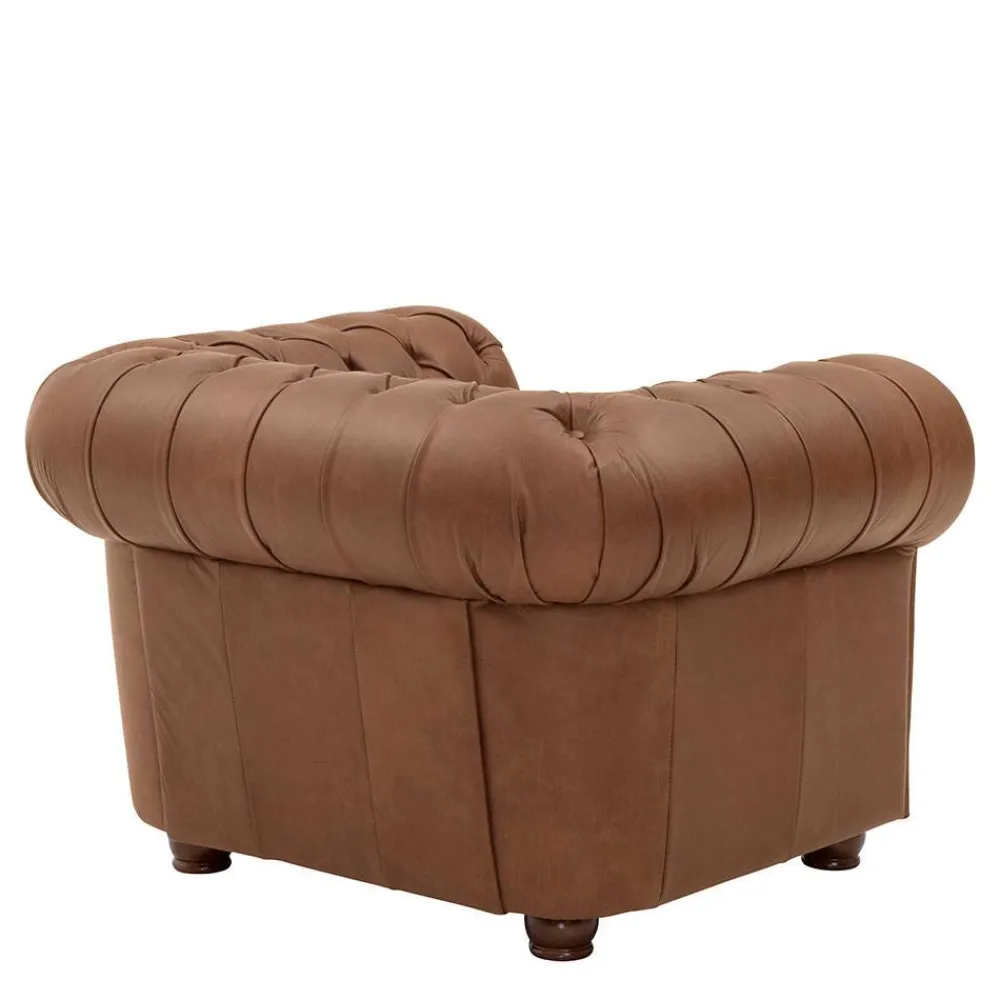 Wohnen Sitzgruppe<Leder Polstergarnitur Chesterfield - Gonron (dreiteilig)
