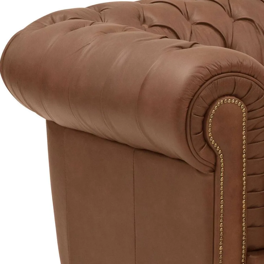 Wohnen Sitzgruppe<Leder Polstergarnitur Chesterfield - Gonron (dreiteilig)