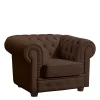 Wohnen Sessel<Leder-Polstersessel im Chesterfield Style - Cementa